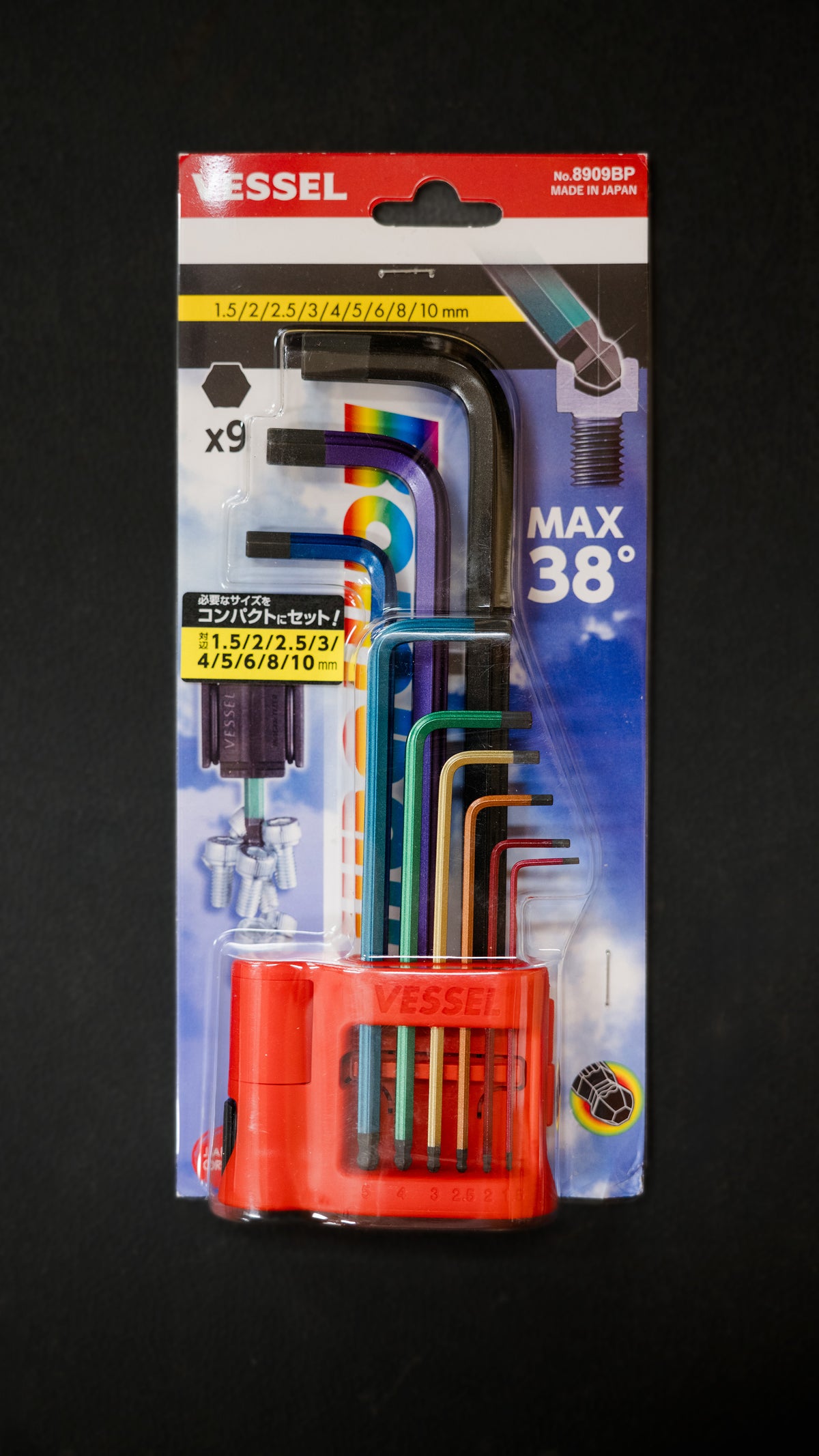 VESSEL Regenbogen L Schlüssel 9er Set