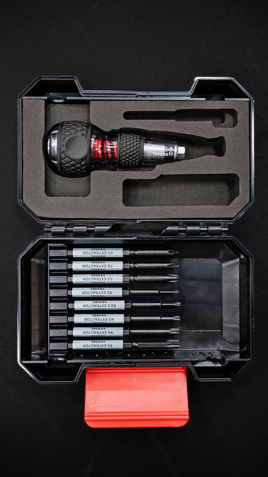 VESSEL Impact & Out Schraubenausdreher-Set mit Ball-Grip (238HWB-9PU)