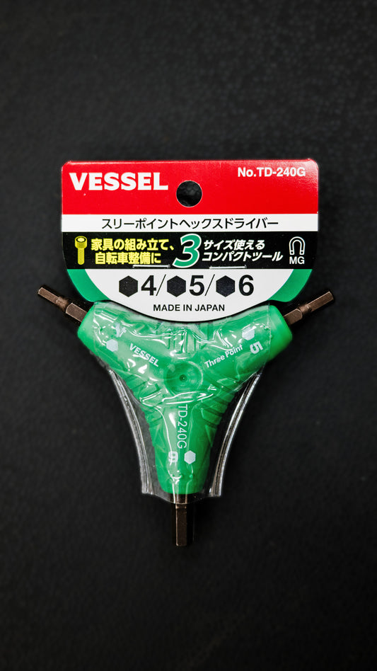 VESSEL 3-Wege Innensechskant-Schlüssel Y-Form (TD-240G)
